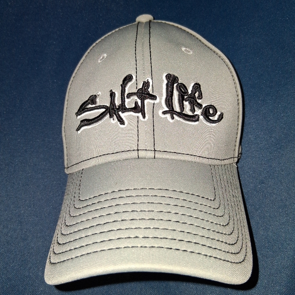 Salt Life Light Gray Hat with Black Embroidery